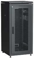 ITK Шкаф сетевой напольный 19" LINEA N 18U 600х800мм перфорированная передняя дверь черный | код LN05-18U68-P | IEK